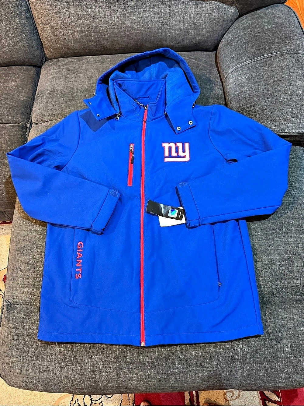 NFL Giants Blue Performance Jacket Size Large NWT